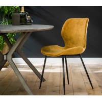 ZI Chair golden velvet round tube